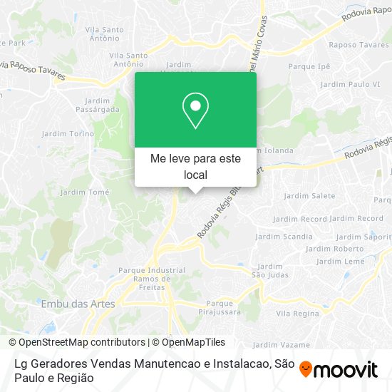 Lg Geradores Vendas Manutencao e Instalacao mapa