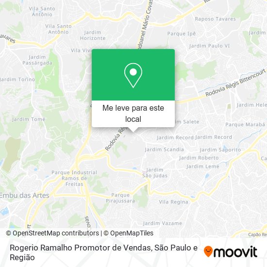 Rogerio Ramalho Promotor de Vendas mapa