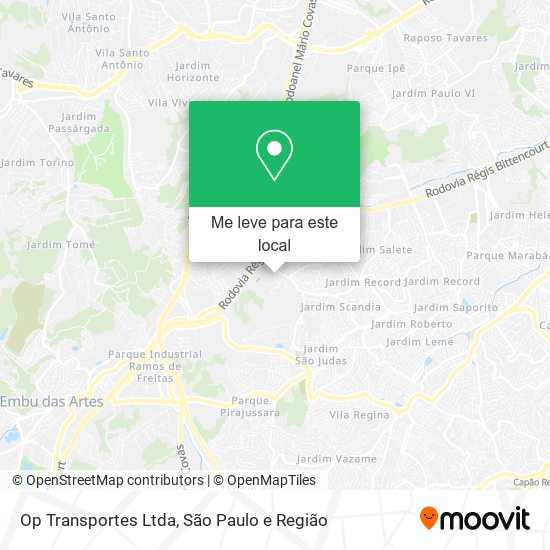 Op Transportes Ltda mapa