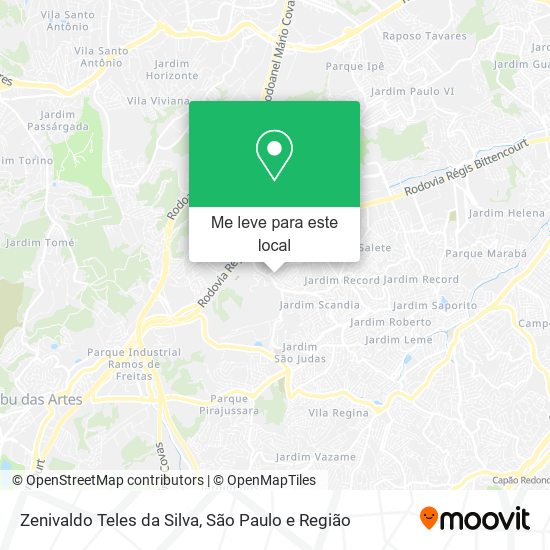 Zenivaldo Teles da Silva mapa