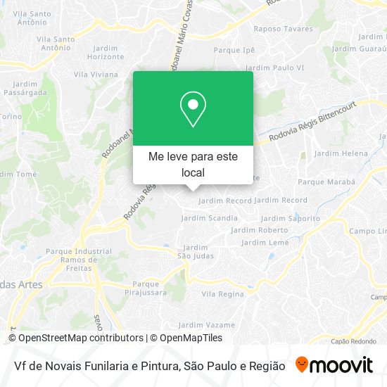 Vf de Novais Funilaria e Pintura mapa