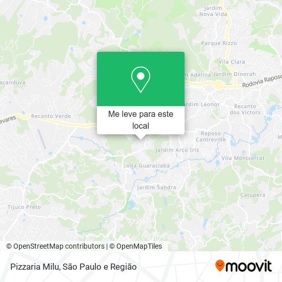 Pizzaria Milu mapa