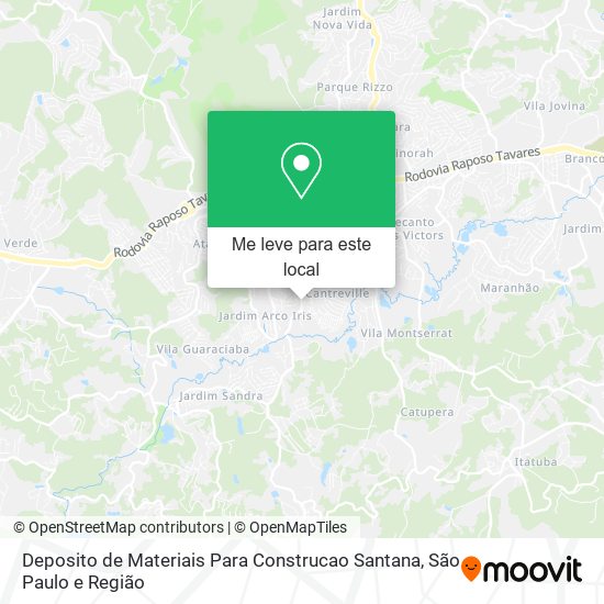 Deposito de Materiais Para Construcao Santana mapa