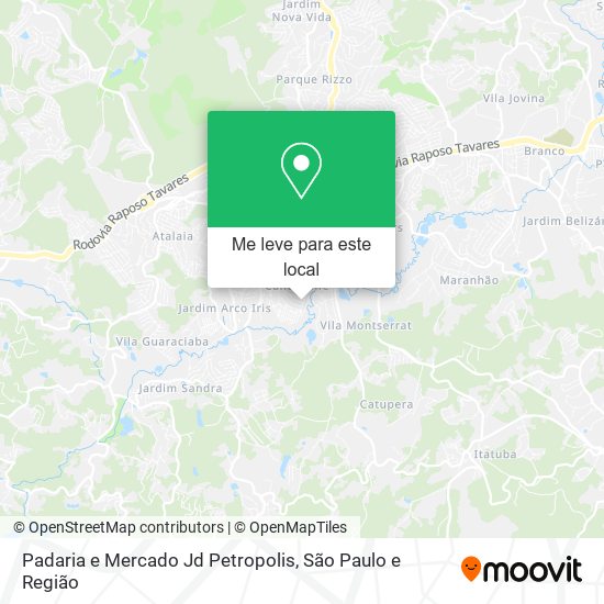 Padaria e Mercado Jd Petropolis mapa