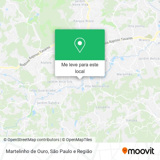 Martelinho de Ouro mapa