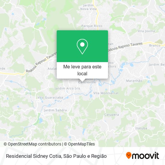 Residencial Sidney Cotia mapa