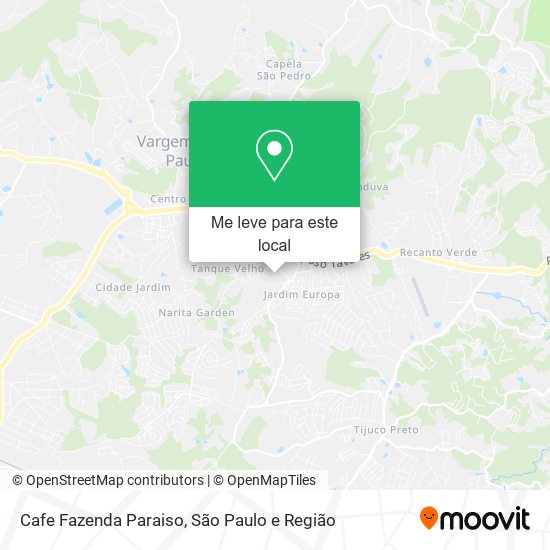 Cafe Fazenda Paraiso mapa