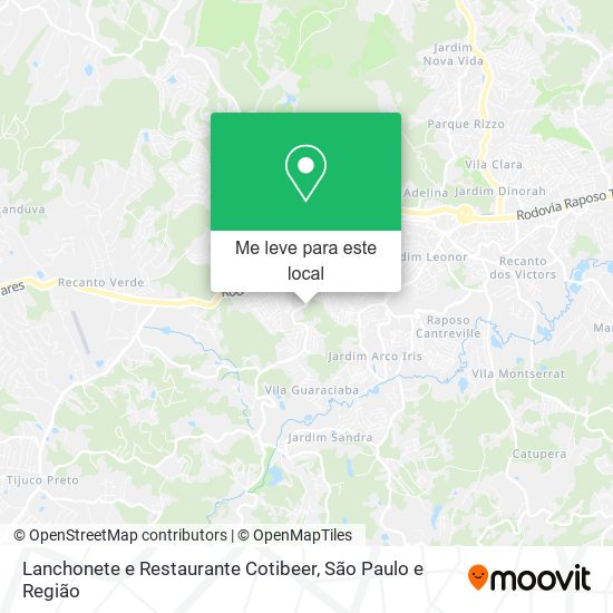 Lanchonete e Restaurante Cotibeer mapa