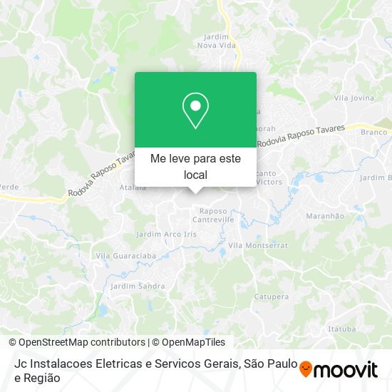 Jc Instalacoes Eletricas e Servicos Gerais mapa