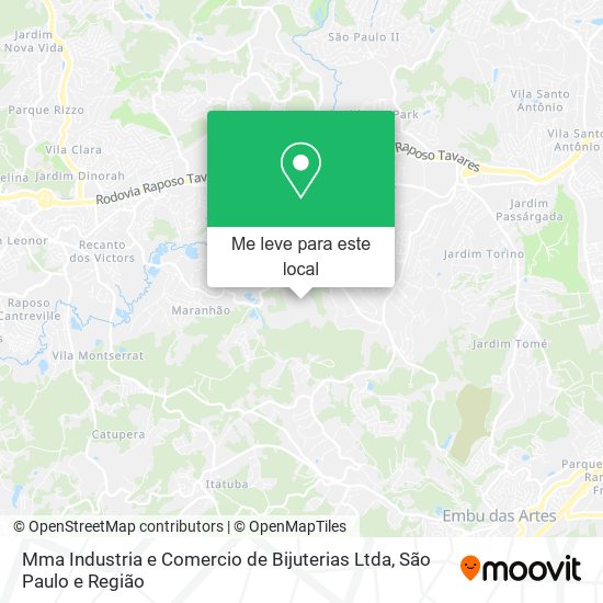 Mma Industria e Comercio de Bijuterias Ltda mapa
