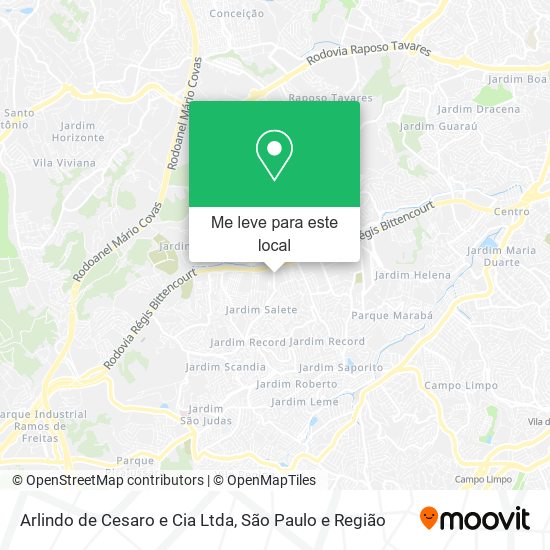 Arlindo de Cesaro e Cia Ltda mapa