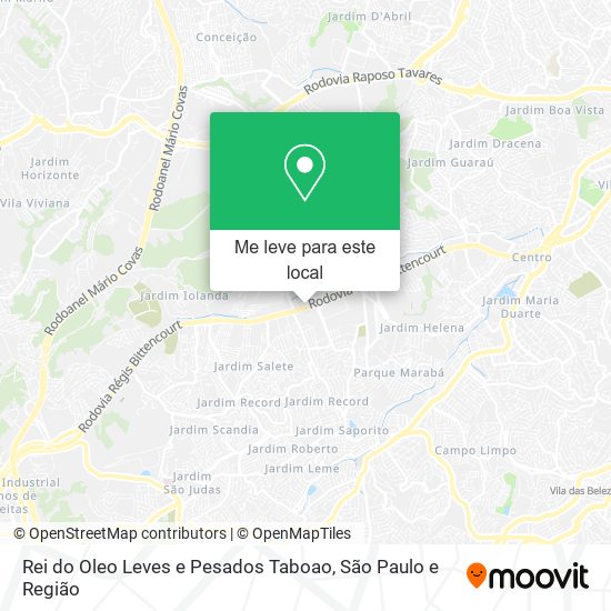 Rei do Oleo Leves e Pesados Taboao mapa