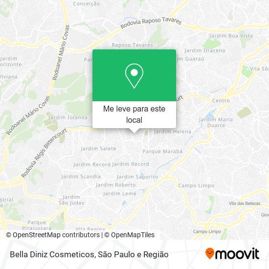 Bella Diniz Cosmeticos mapa