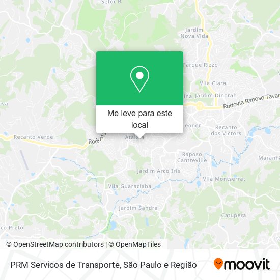 PRM Servicos de Transporte mapa