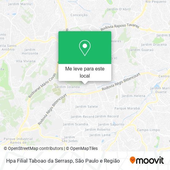 Hpa Filial Taboao da Serrasp mapa