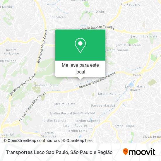 Transportes Leco Sao Paulo mapa