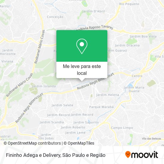 Fininho Adega e Delivery mapa