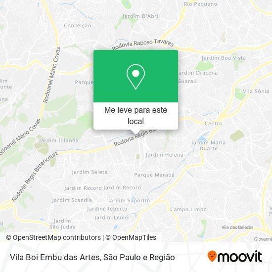 Vila Boi Embu das Artes mapa