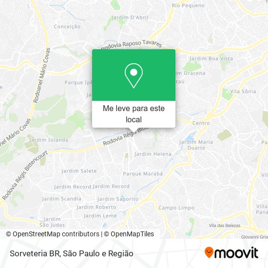 Sorveteria BR mapa