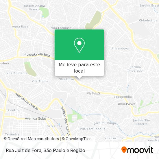 Rua Juiz de Fora mapa