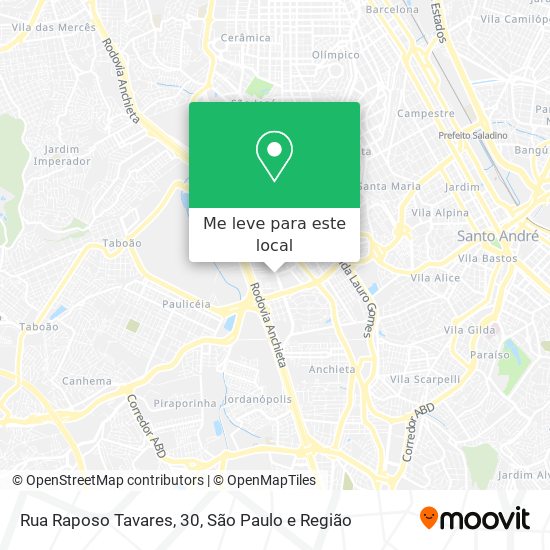 Rua Raposo Tavares, 30 mapa
