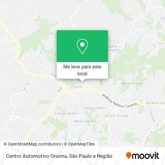 Centro Automotivo Onoma mapa