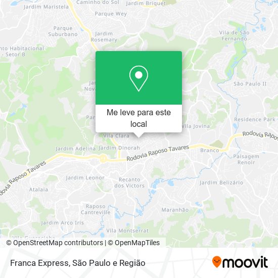 Franca Express mapa