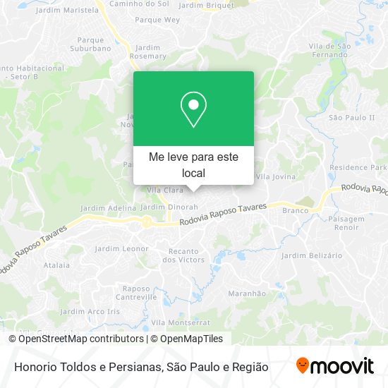 Honorio Toldos e Persianas mapa