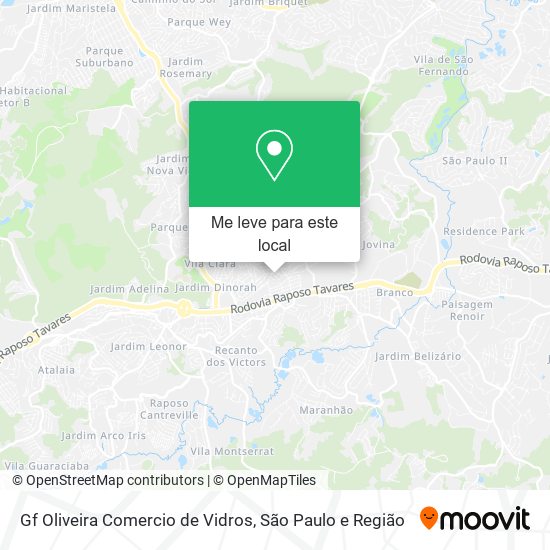 Gf Oliveira Comercio de Vidros mapa