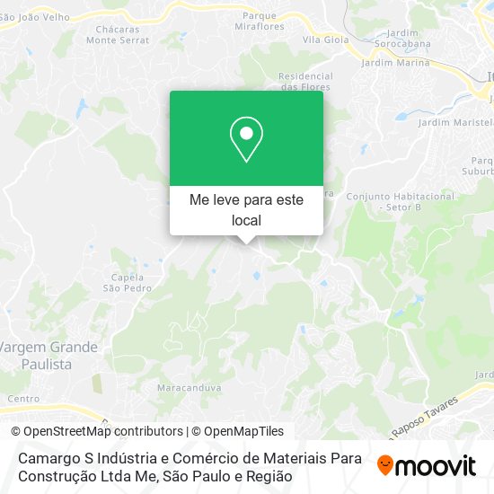 Camargo S Indústria e Comércio de Materiais Para Construção Ltda Me mapa