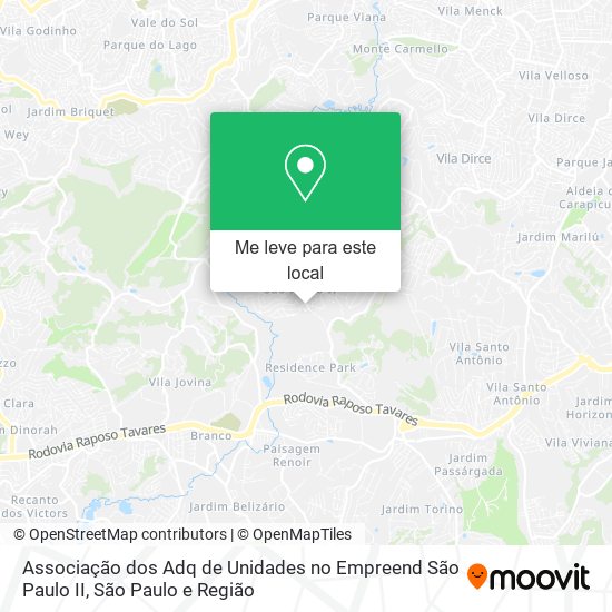 Associação dos Adq de Unidades no Empreend São Paulo II mapa