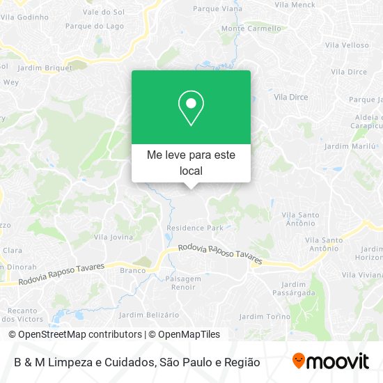 B & M Limpeza e Cuidados mapa