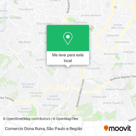 Comercio Dona Ruiva mapa