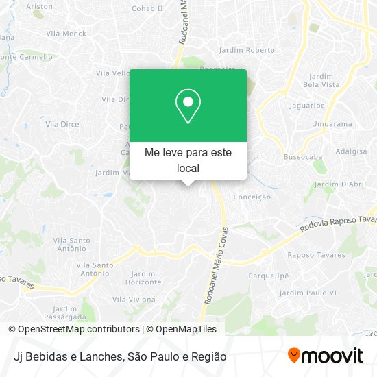 Jj Bebidas e Lanches mapa