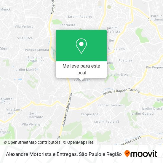 Alexandre Motorista e Entregas mapa