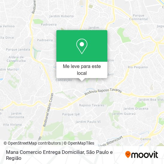 Mana Comercio Entrega Domiciliar mapa