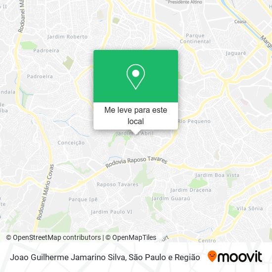 Joao Guilherme Jamarino Silva mapa