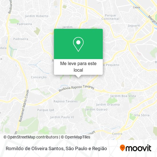 Romildo de Oliveira Santos mapa
