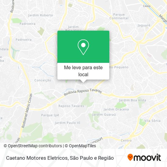 Caetano Motores Eletricos mapa