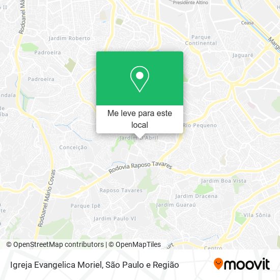 Igreja Evangelica Moriel mapa