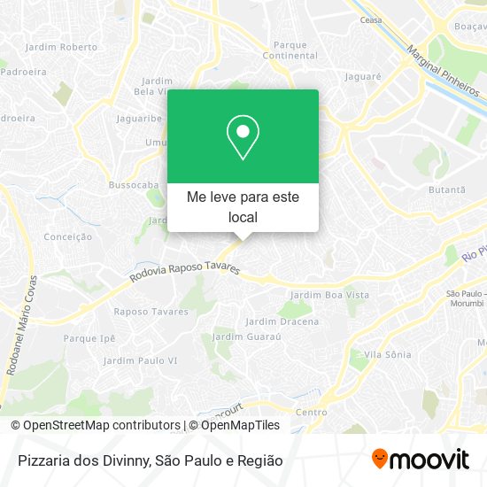 Pizzaria dos Divinny mapa