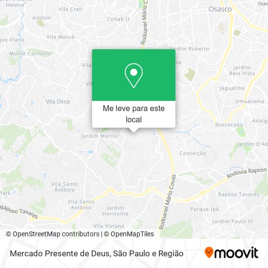 Mercado Presente de Deus mapa