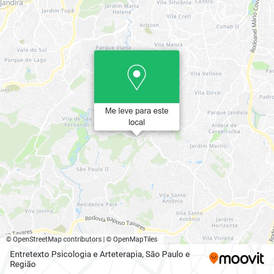 Entretexto Psicologia e Arteterapia mapa