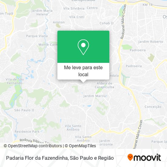 Padaria Flor da Fazendinha mapa