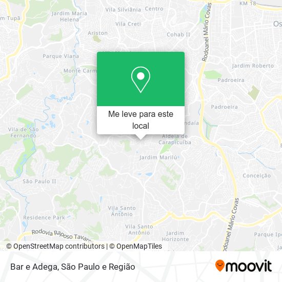 Bar e Adega mapa