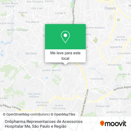 Onlipharma Representacoes de Acessorios Hospitalar Me mapa