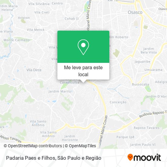 Padaria Paes e Filhos mapa