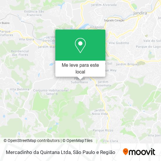 Mercadinho da Quintana Ltda mapa