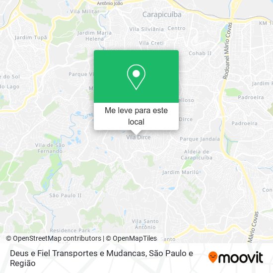 Deus e Fiel Transportes e Mudancas mapa