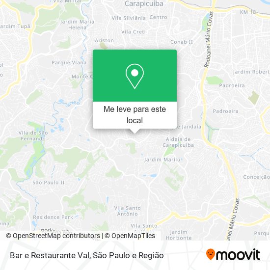 Bar e Restaurante Val mapa